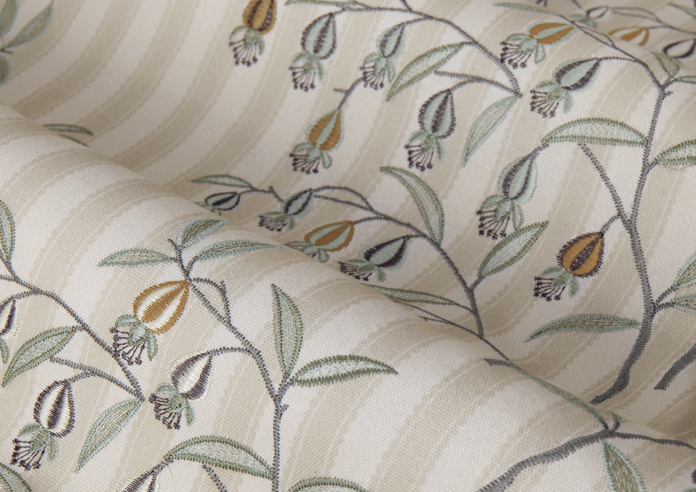 Chinese Lanterns Pencil Pleat, Linen - Ready Made Curtains - Image 4